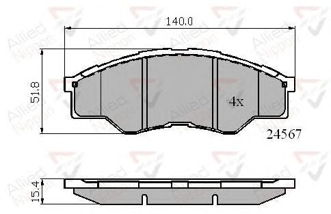 set placute frana,frana disc