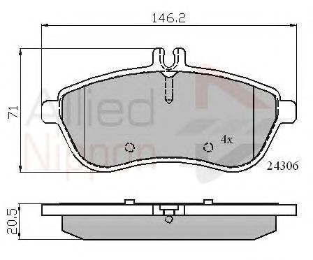 set placute frana,frana disc