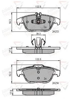 set placute frana,frana disc