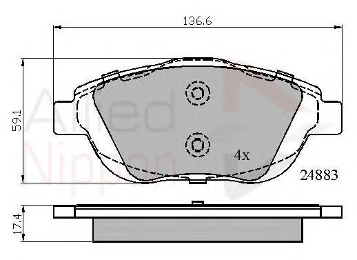 set placute frana,frana disc