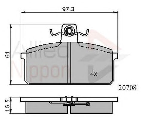 set placute frana,frana disc