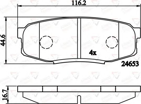 set placute frana,frana disc