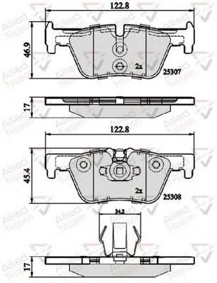 set placute frana,frana disc