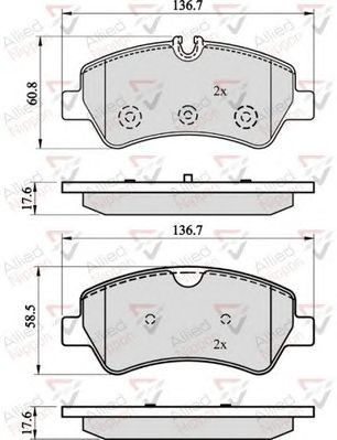 set placute frana,frana disc