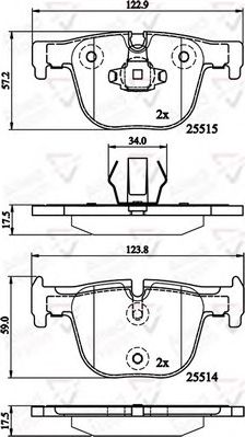 set placute frana,frana disc