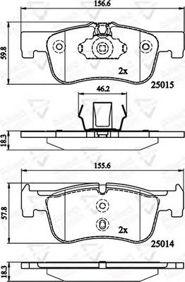 set placute frana,frana disc