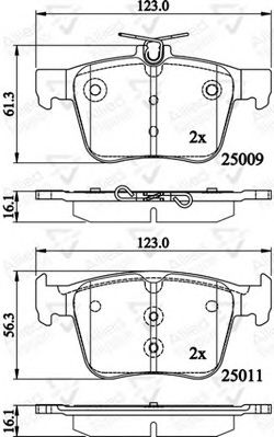 set placute frana,frana disc