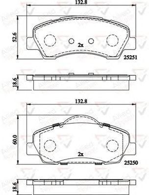 set placute frana,frana disc