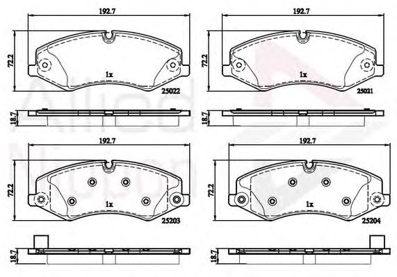 set placute frana,frana disc