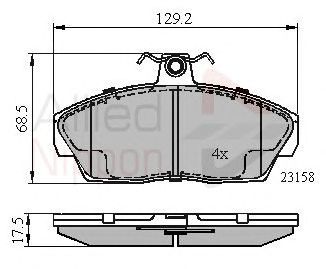 set placute frana,frana disc