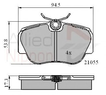 set placute frana,frana disc