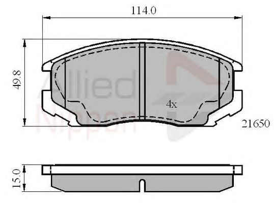 set placute frana,frana disc