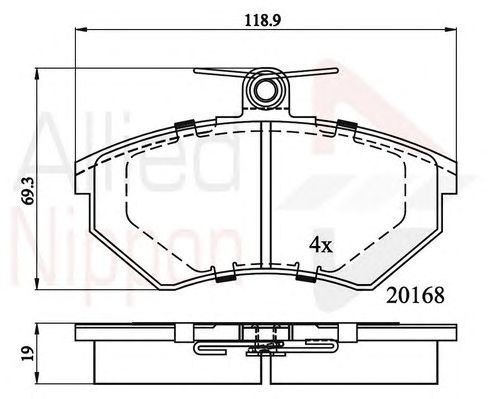 set placute frana,frana disc