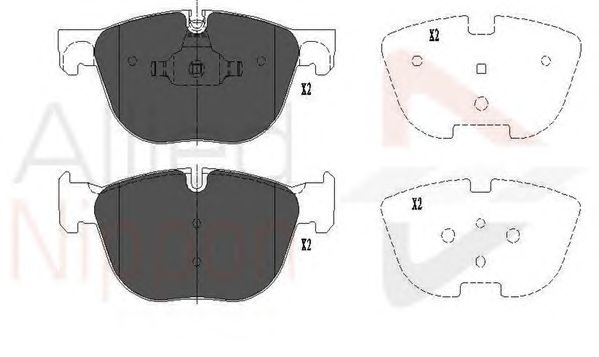 set placute frana,frana disc