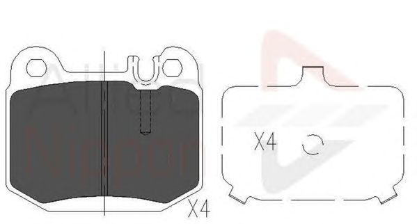 set placute frana,frana disc