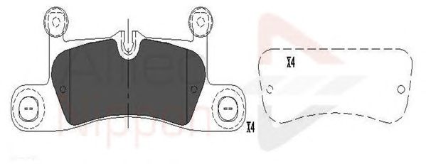 set placute frana,frana disc