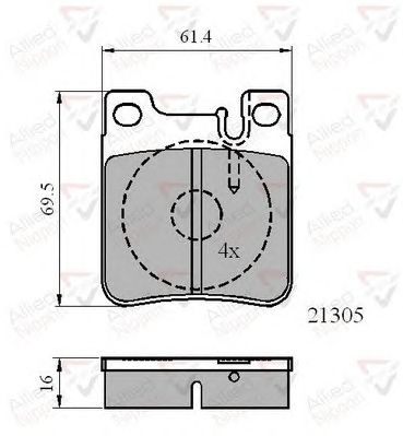 set placute frana,frana disc