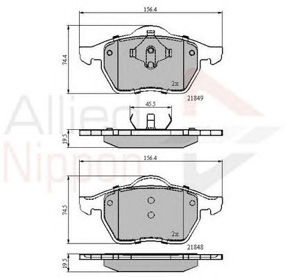 set placute frana,frana disc