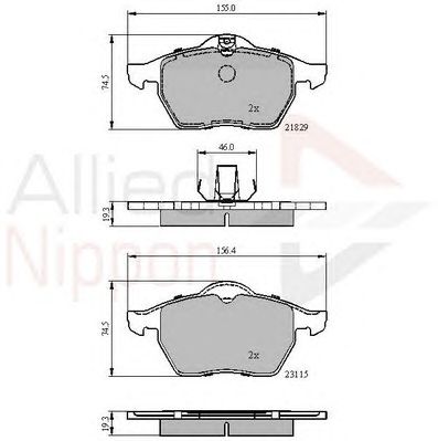 set placute frana,frana disc