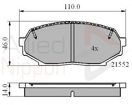 set placute frana,frana disc