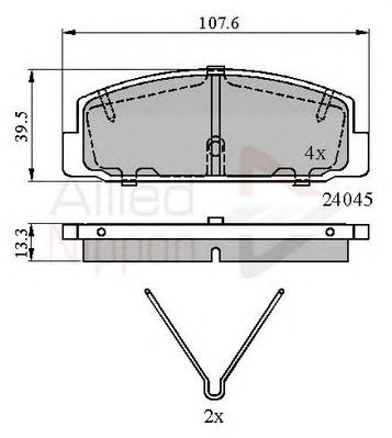 set placute frana,frana disc