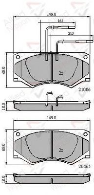 set placute frana,frana disc