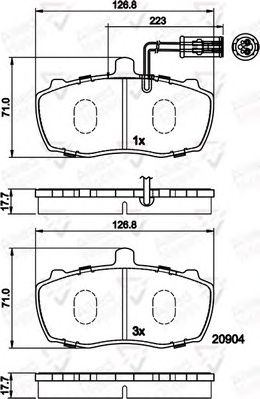 set placute frana,frana disc