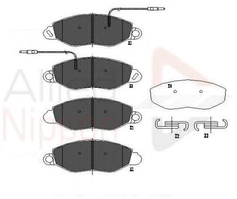 set placute frana,frana disc