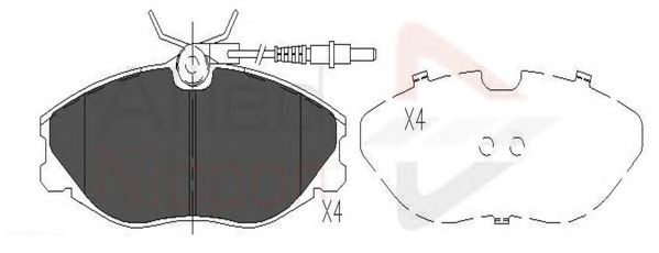 set placute frana,frana disc