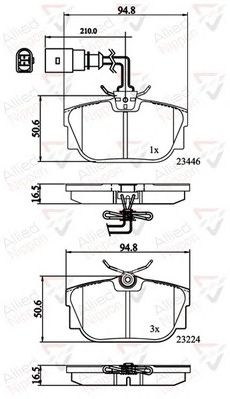 set placute frana,frana disc