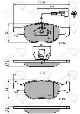 set placute frana,frana disc