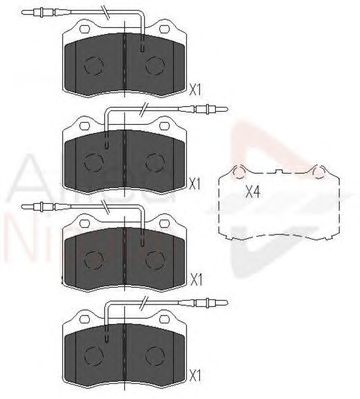 set placute frana,frana disc