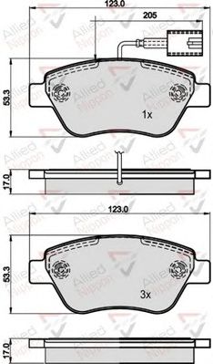 set placute frana,frana disc