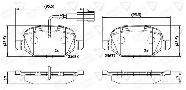 set placute frana,frana disc