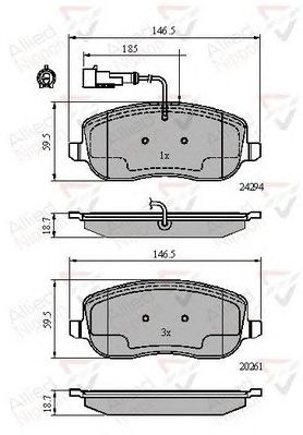 set placute frana,frana disc