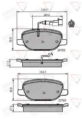 set placute frana,frana disc