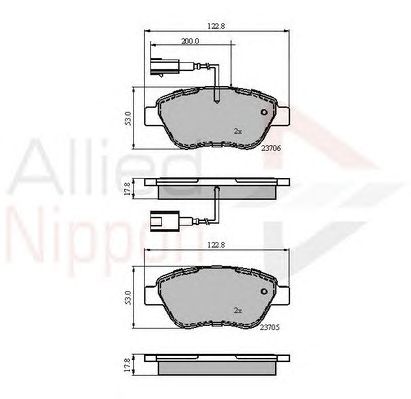 set placute frana,frana disc