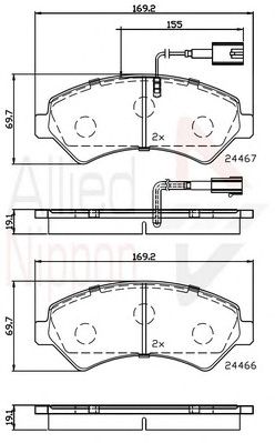 set placute frana,frana disc