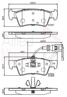 set placute frana,frana disc