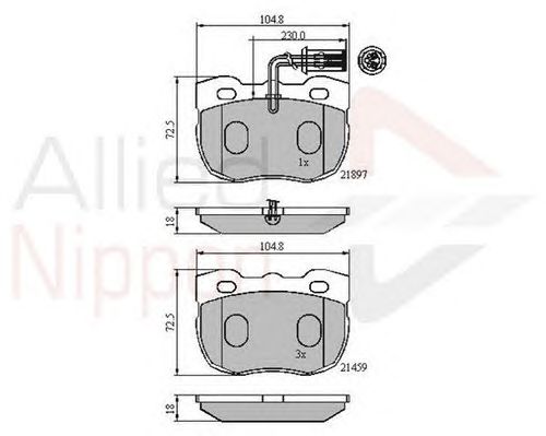 set placute frana,frana disc