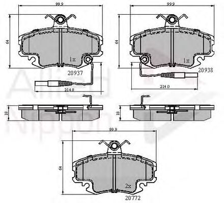 set placute frana,frana disc