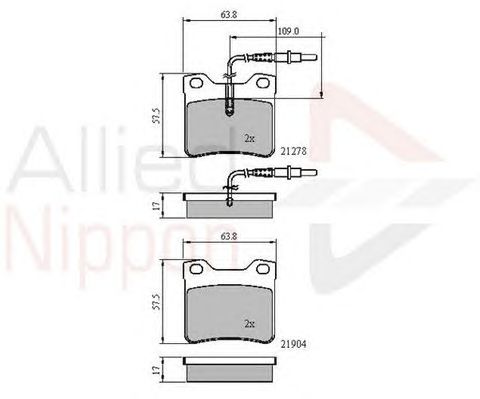 set placute frana,frana disc