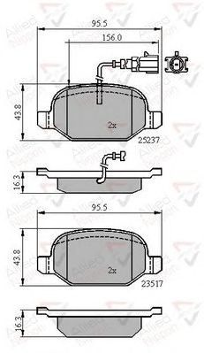 set placute frana,frana disc