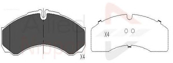 set placute frana,frana disc