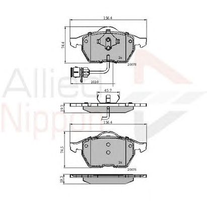 set placute frana,frana disc