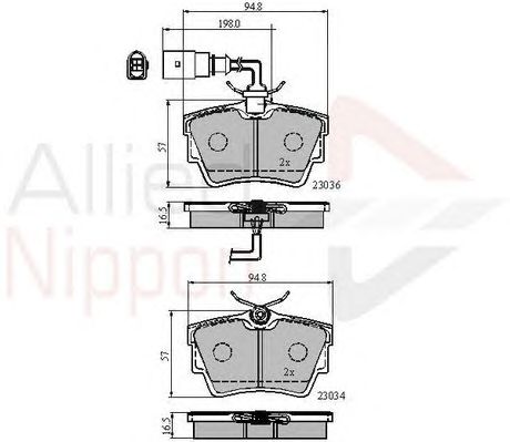 set placute frana,frana disc