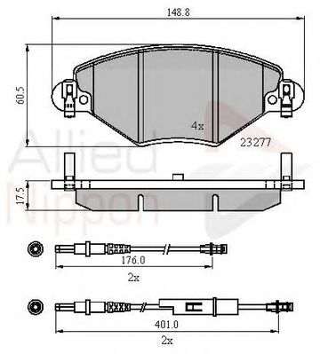 set placute frana,frana disc