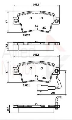 set placute frana,frana disc