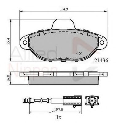 set placute frana,frana disc