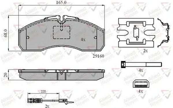 set placute frana,frana disc